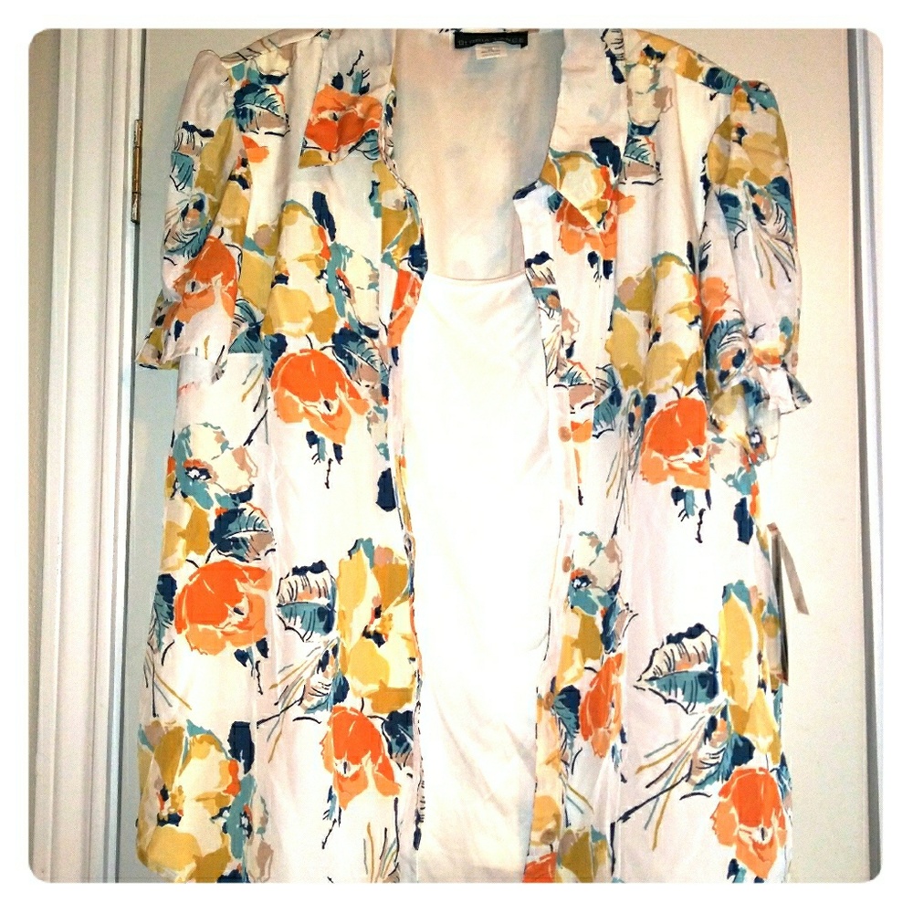 NEW Gloria Lance Floral Easycare Short Sleeve Shirt Top Blouse Lady's 2X 3X PLUS